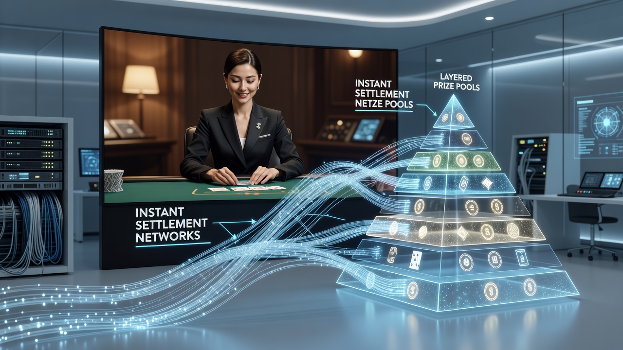 Verbindungen zwischen Transaktionsnetzwerken und Preispools in Live-Dealer-Events